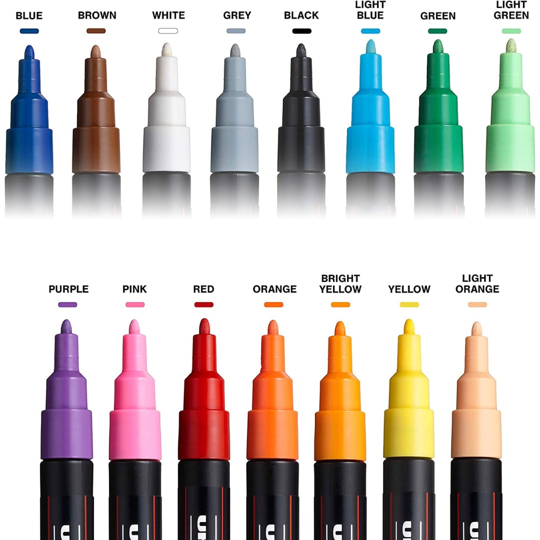 Set Marcadores Posca Punta 5M X 15