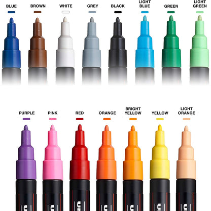 Set Marcadores Posca Punta 5M X 15