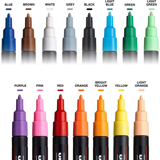 Set Marcadores Posca Punta 5M X 15