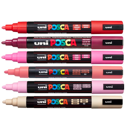 Set Marcadores Posca Punta 5M X 6 Shade of Rose