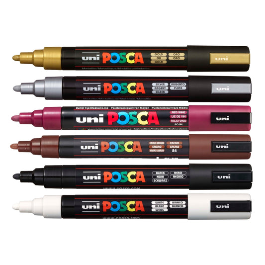 Set Marcadores Posca Punta 5M X 6 Vintage