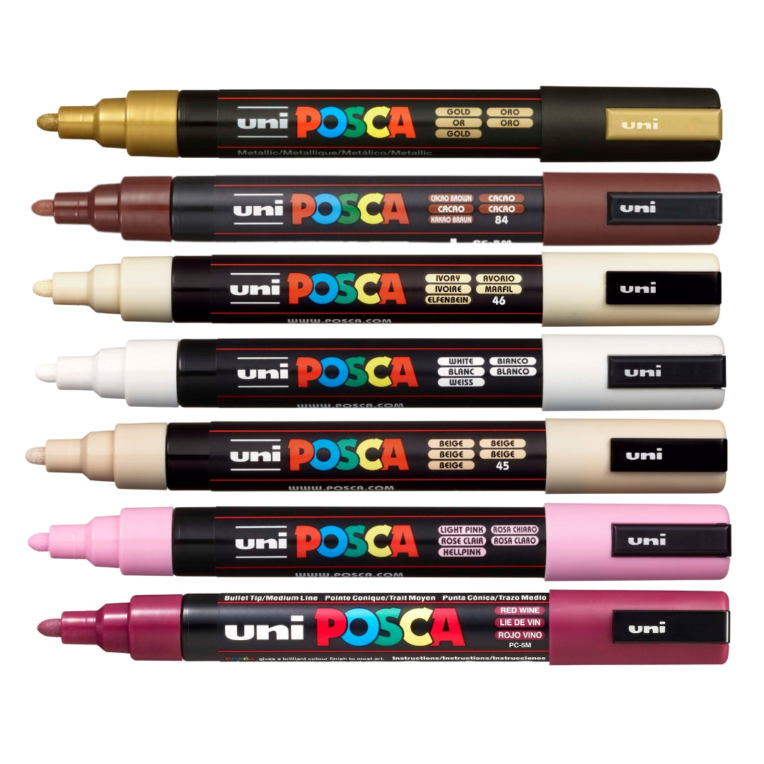 Set Marcadores Posca Punta 5M X 7 Glamorous