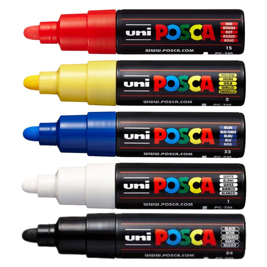 Set Marcadores Posca Punta 7M X 5 Básico