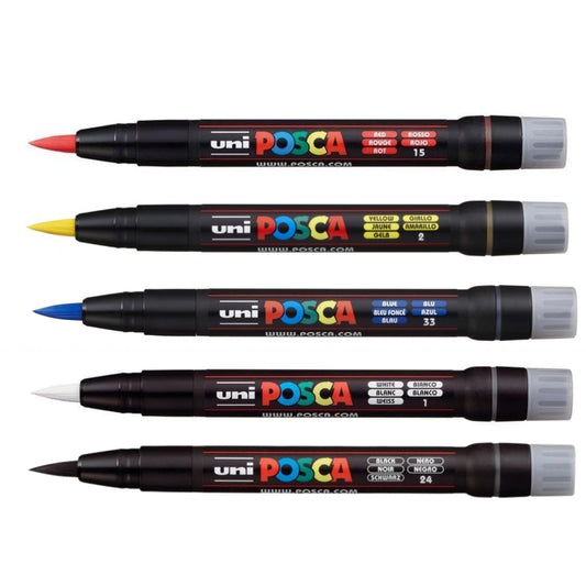 Set Marcadores Posca Punta PCF-350 x 5 Básico