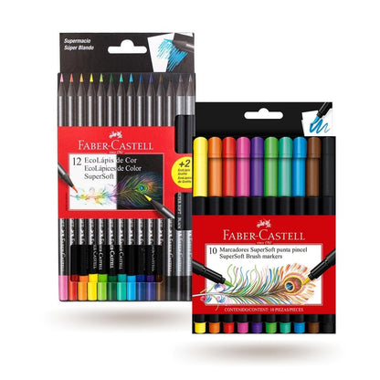 Pack Colores y Plumones SuperSoft Faber-Castell x 22