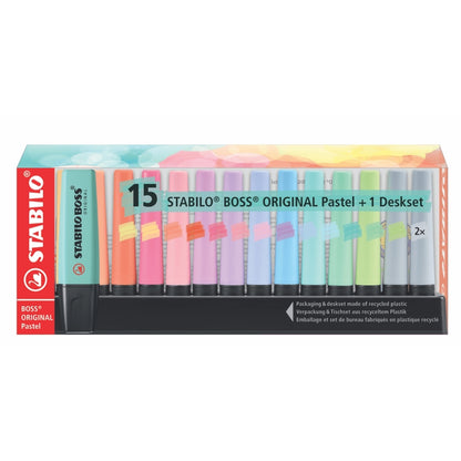 Resaltadores Stabilo Boss Deskset Tropi Retro x15