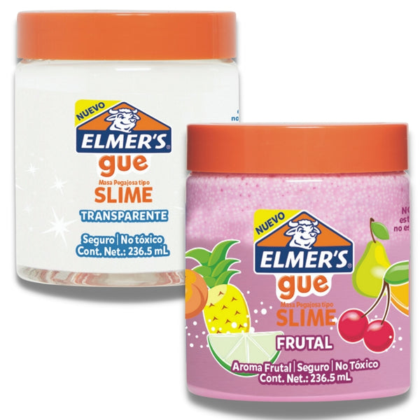 Pack Slime Elmers Gue Transparente + Frutal Crunchy 236 ml