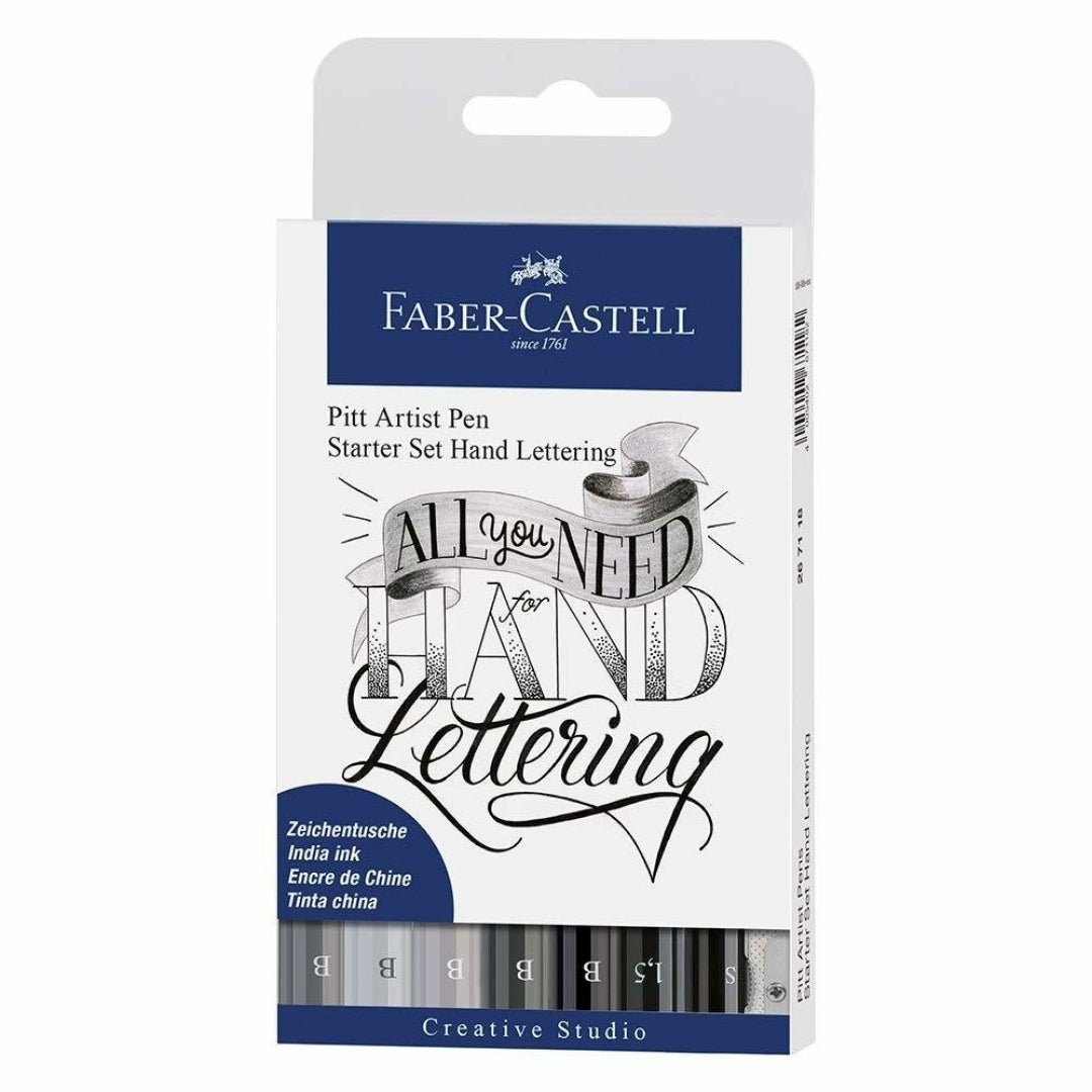 Set x 8 Pitt Artist Pen Hand Lettering Faber Castell Kit de Inicio