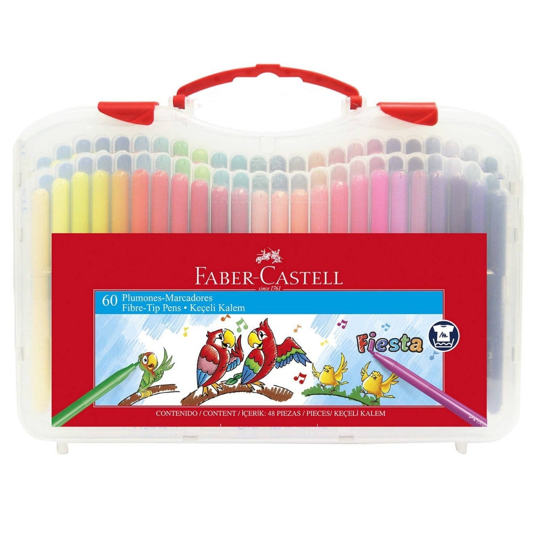 Plumones x 60 Estuche Rigido Faber Castell