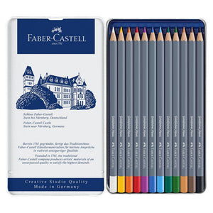 Colores Goldfaber x 12 Acuarelable Faber Castell Estuche Metal