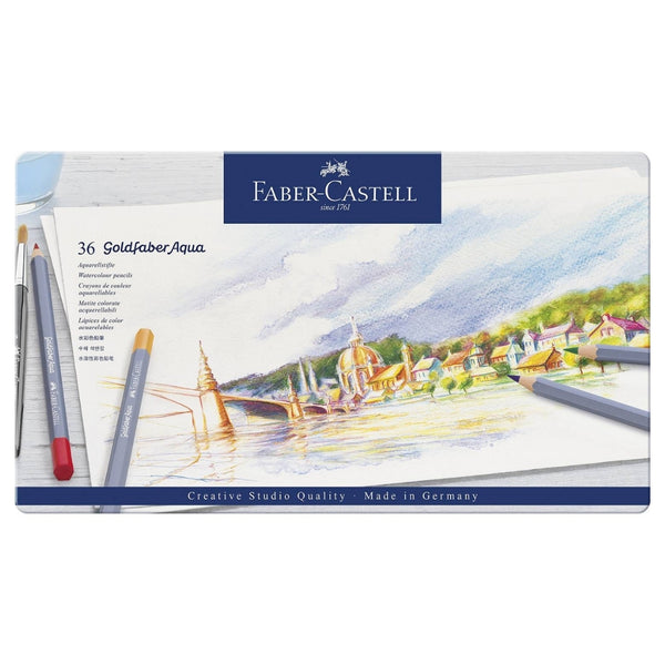 Colores Goldfaber x 36 Acuarelable Faber Castell Estuche Metal