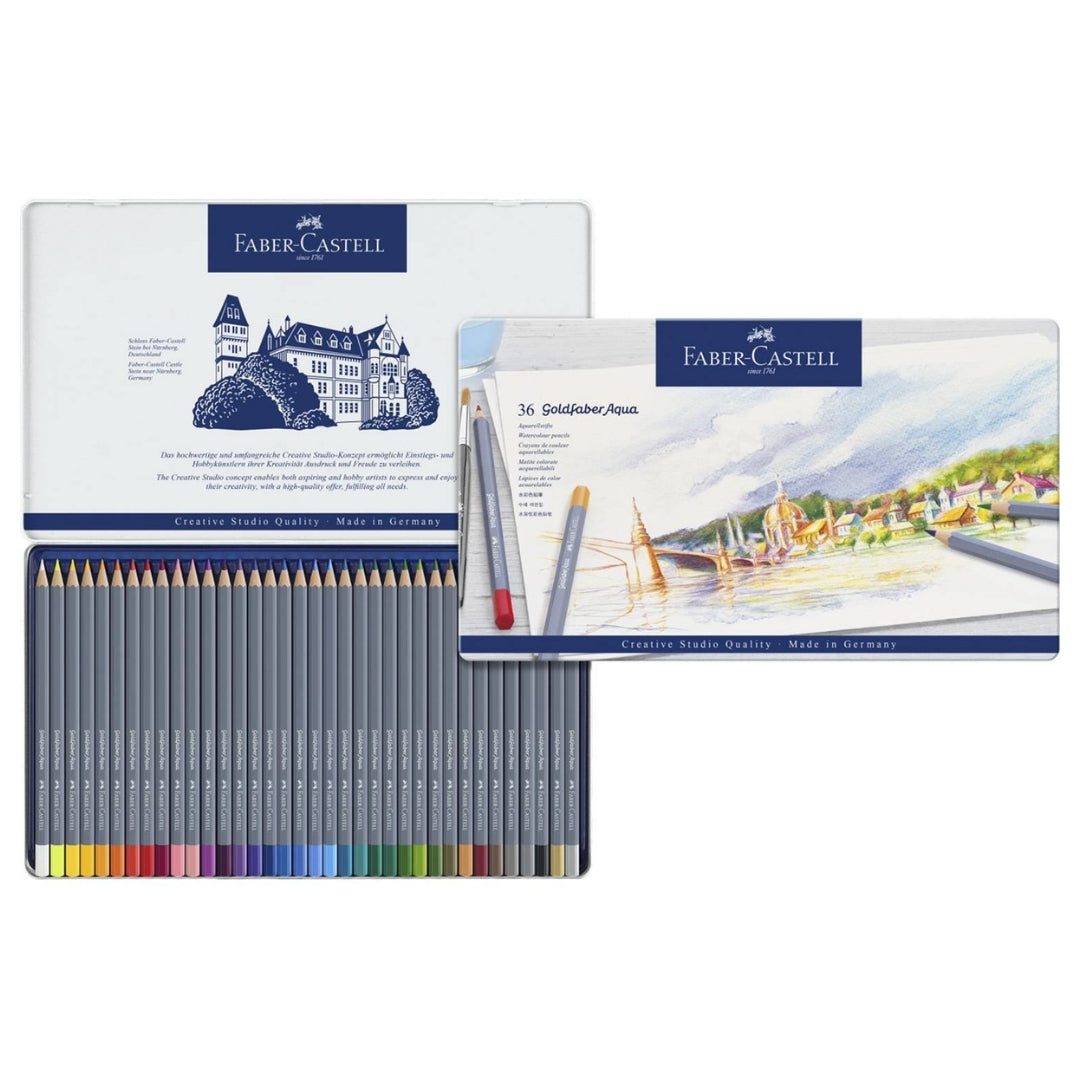 Colores Goldfaber x 36 Acuarelable Faber Castell Estuche Metal