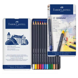 Colores Goldfaber x 12 Faber Castell Estuche Metal