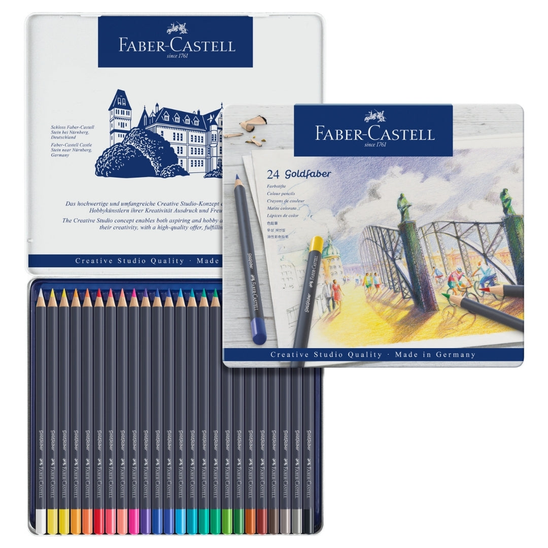 Colores Goldfaber x 24 Faber Castell Estuche Metal