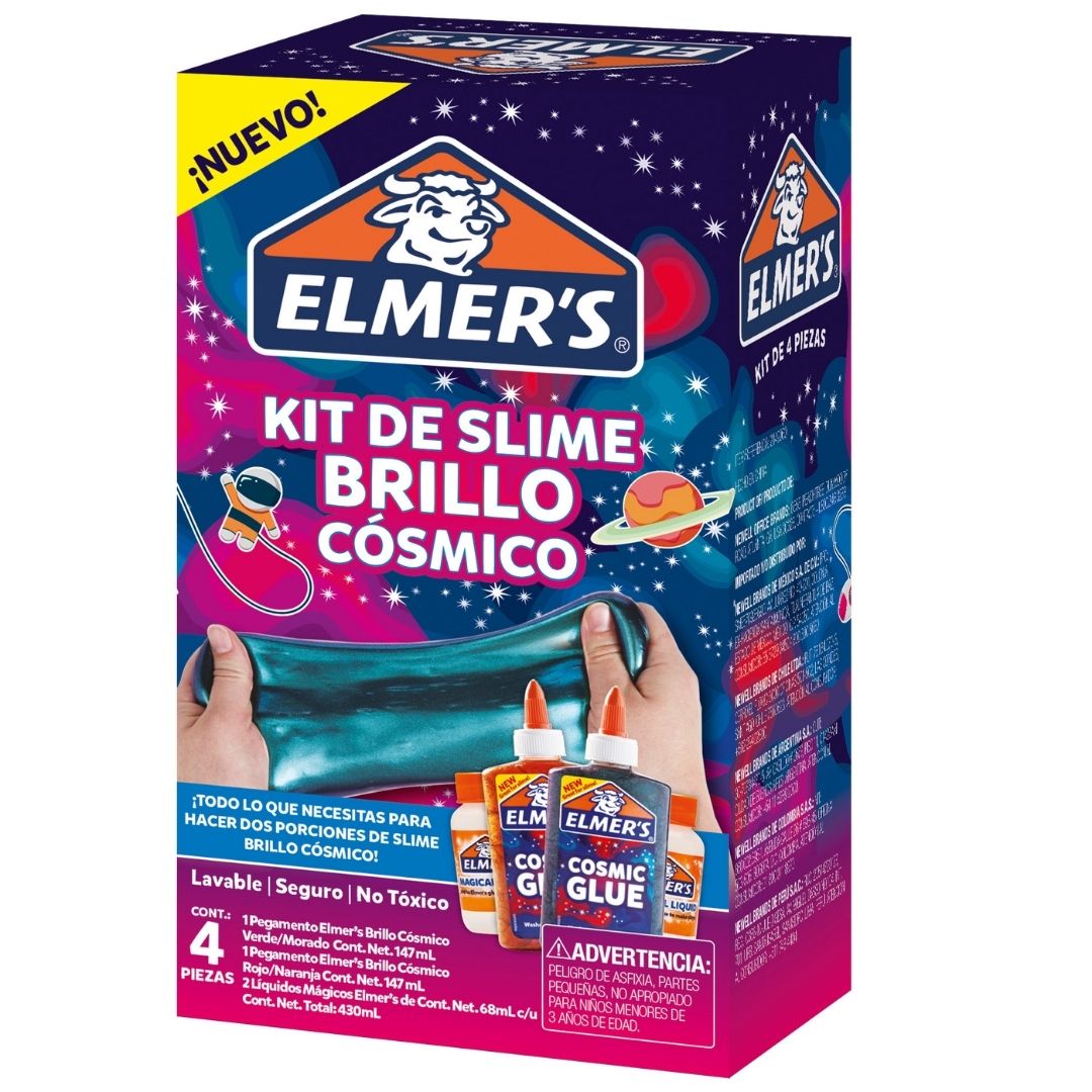 Kit Para Hacer Slime Brillo Cósmico Elmer's 4 Piezas