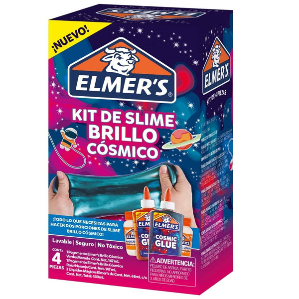 Kit Para Hacer Slime Brillo Cósmico Elmer's 4 Piezas
