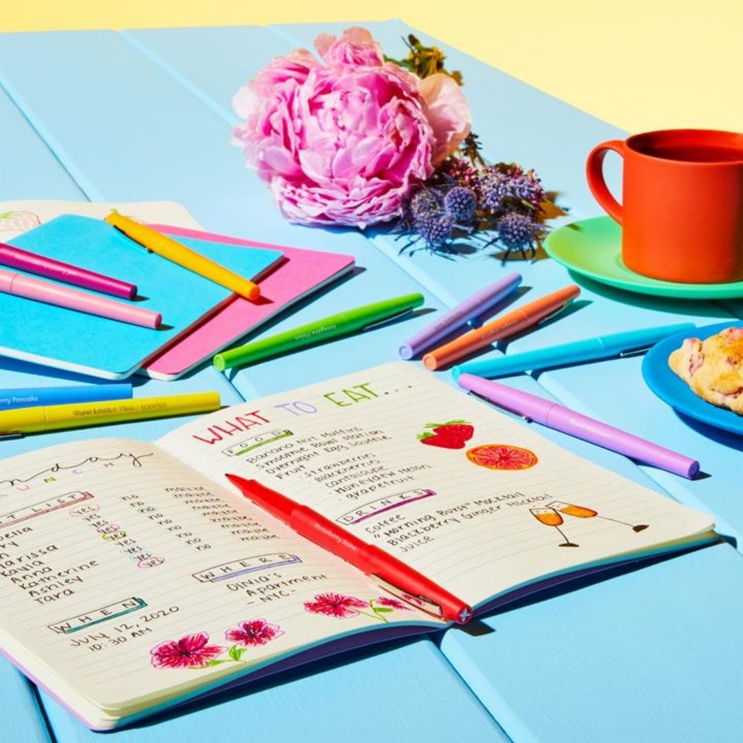 Marcadores Con Aroma Paper Mate Flair X 6 Punta Media