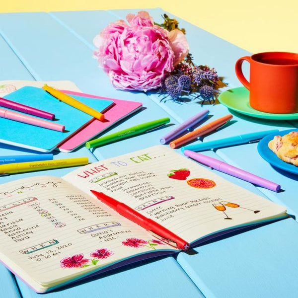 Marcadores Con Aroma Paper Mate Flair X 12 Punta Media