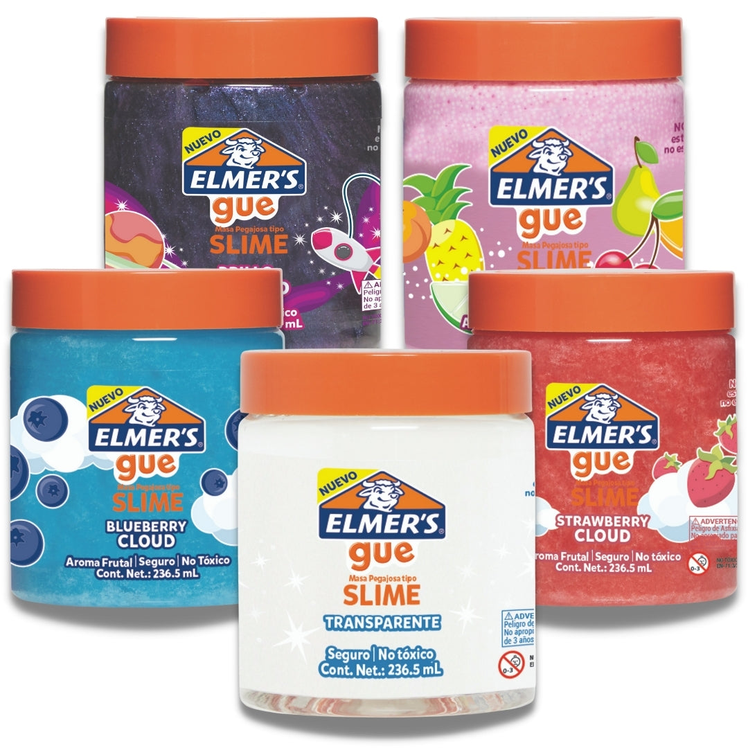 Pack Slime Hecho Elmers Gue x 5 236 ml c/u