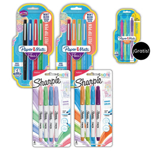 Pack Paper Mate 8 Flair + 8 S-Note + 1 Regalo