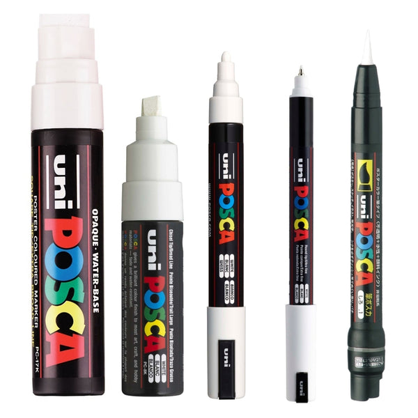 Set Marcadores Posca White Collection