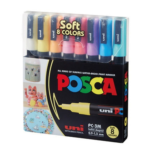Set Marcadores Posca Punta 3M X 8 Soft Colors