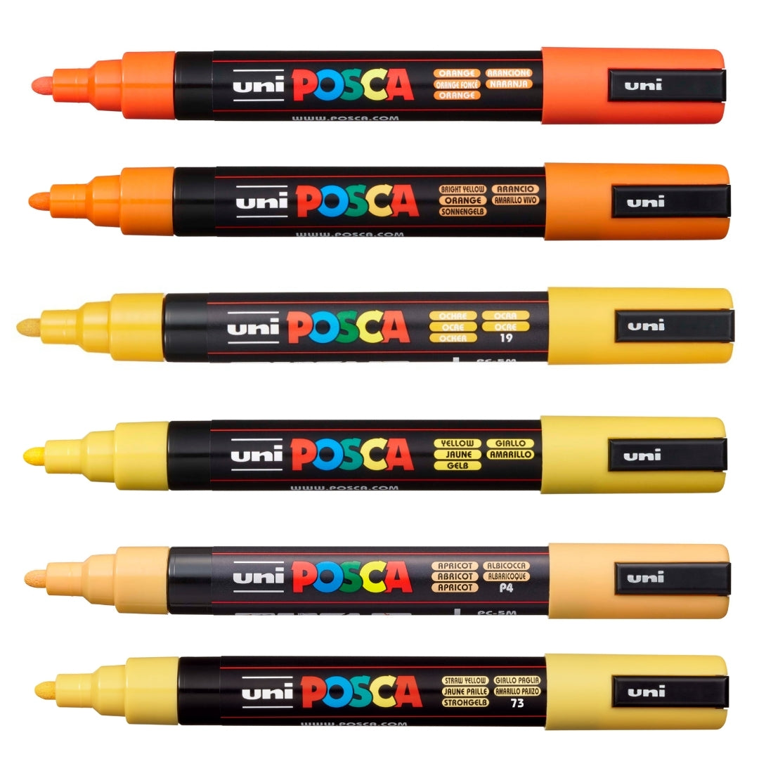 Set Marcadores Posca Punta 5M X 6 Shade of Sun