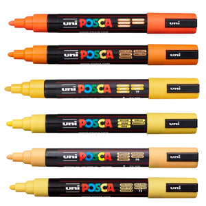 Set Marcadores Posca Punta 5M X 6 Shade of Sun