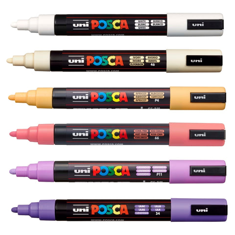 Set Marcadores Posca Punta 5M X 6 Shade Of Lilac