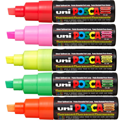Set Marcadores Posca Punta 8K X 5 Neón
