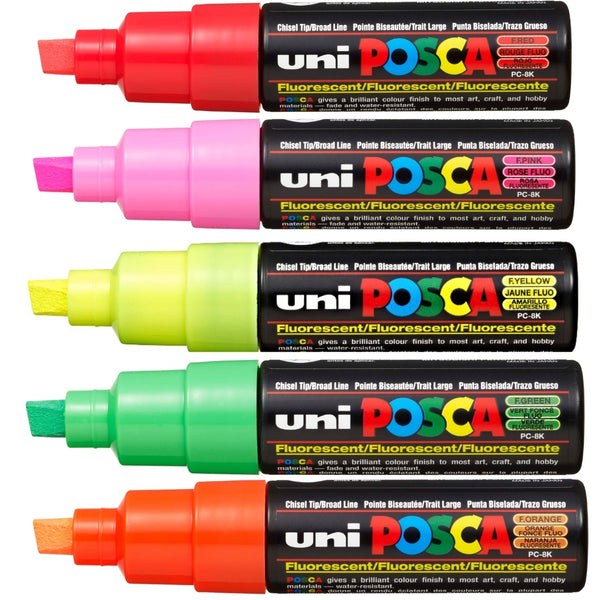 Set Marcadores Posca Punta 8K X 5 Neón