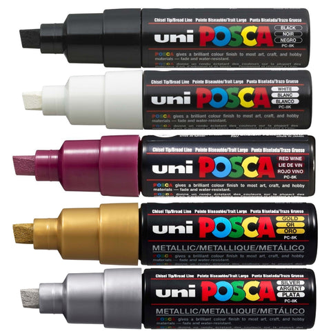 Set Marcadores Posca Punta 8K X 5 Vintage