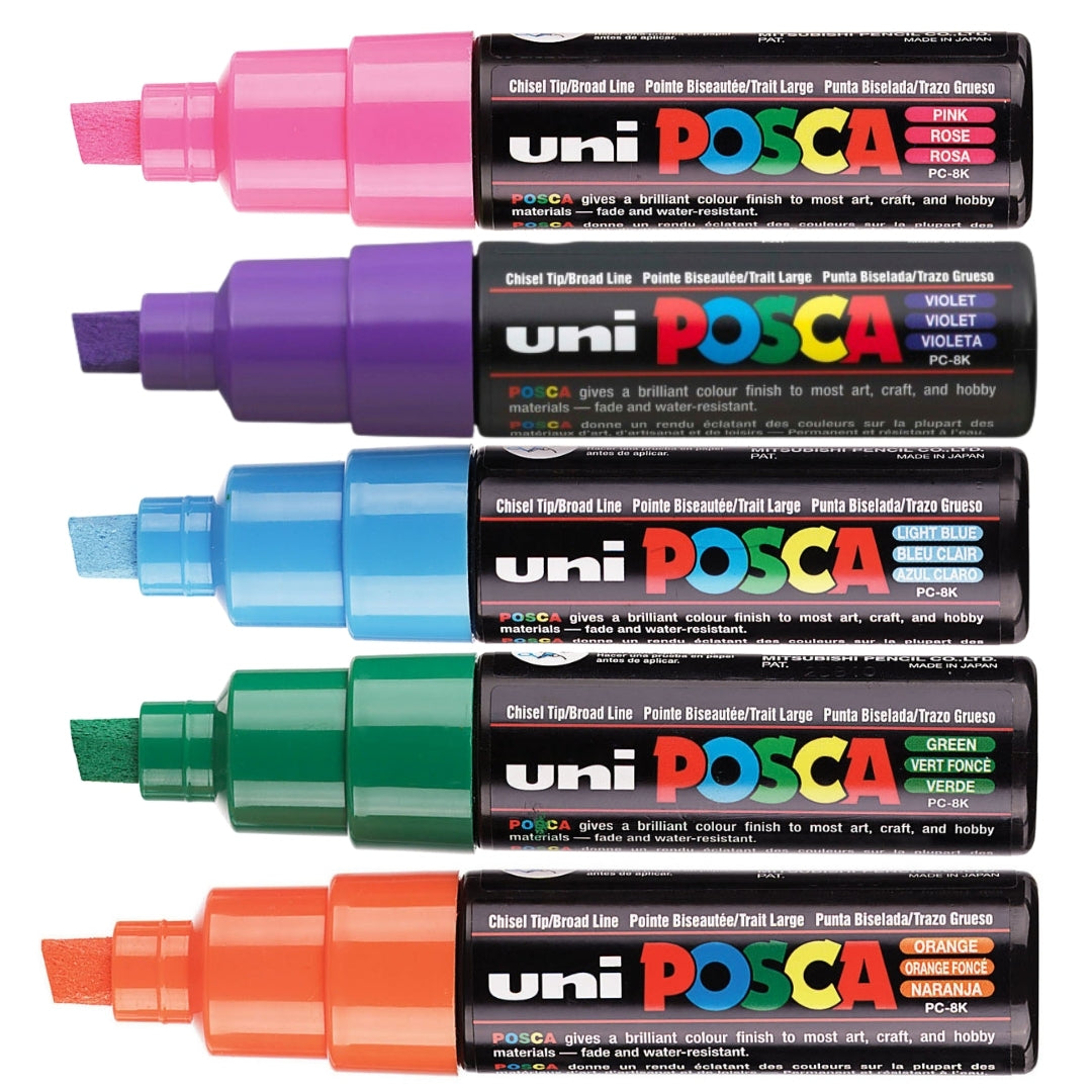 Set Marcadores Posca Punta 8K X 5 Fashion