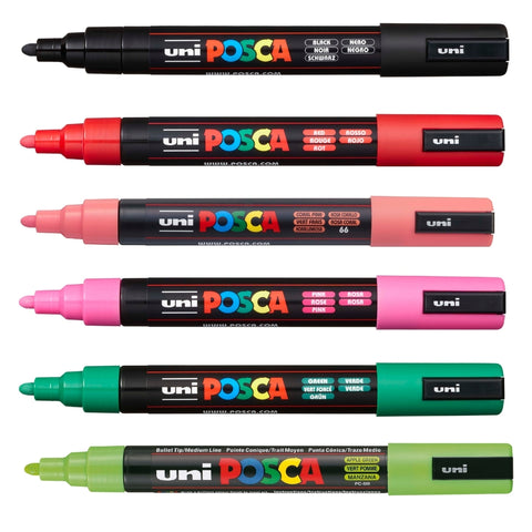 Set Marcadores Posca Punta 5M X 6 Watermelon