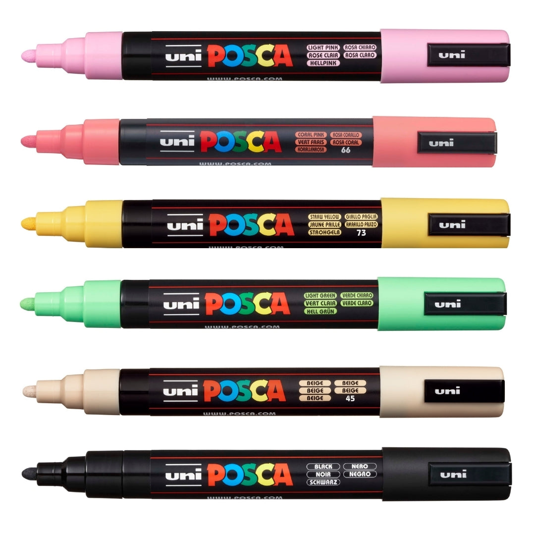 Set Marcadores Posca Punta 5M X 6 Soft