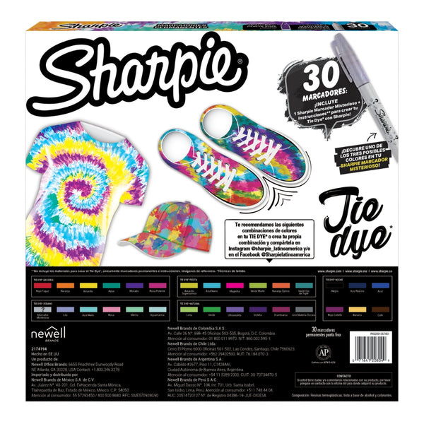 Marcador Sharpie Ruleta Tie Dye X30