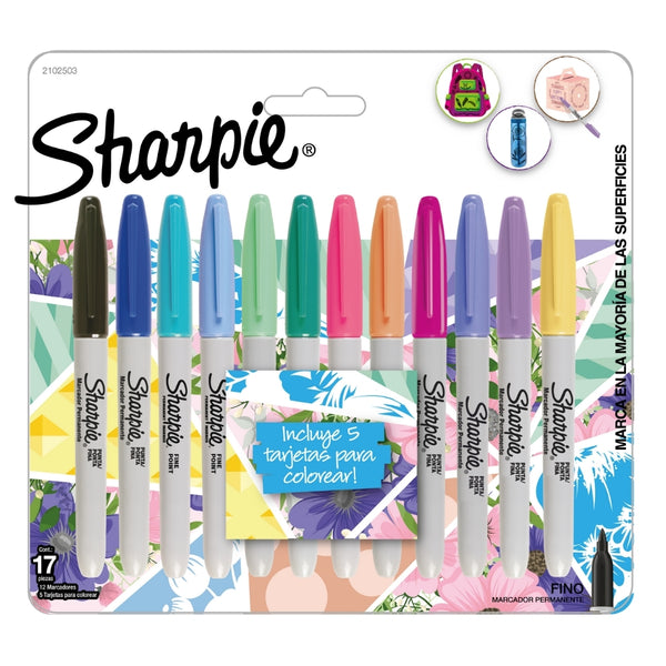 Pack Marcadores Sharpie Místicos Tropical X 24