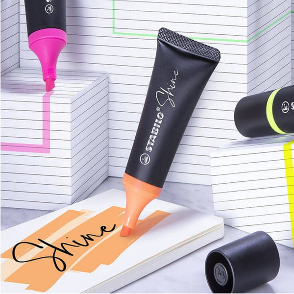 Resaltador Stabilo Shine x 4 Colores
