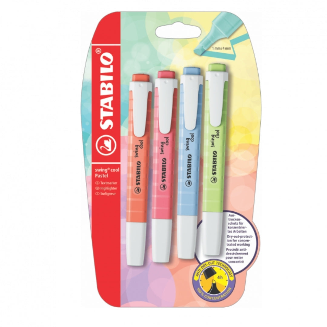 Resaltador Stabilo Swing Cool x 4 Tropical
