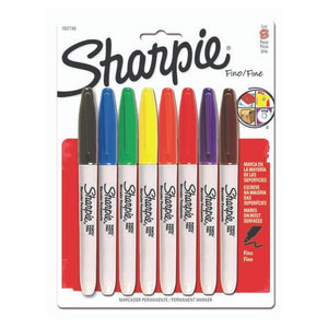 Marcador Permanente Sharpie Punta Fina X 8 Básico