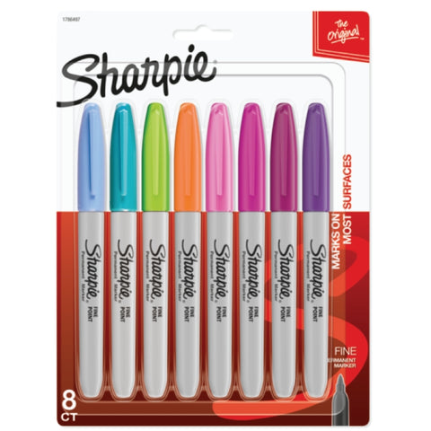 Marcador Permanente Sharpie Punta Fina X 8 Fashion