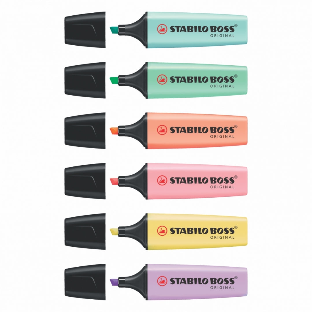 Resaltador Stabilo Boss x 6 Pastel