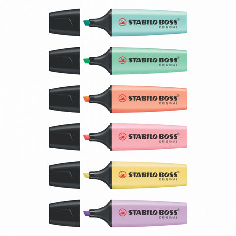 Resaltador Stabilo Boss x 6 Pastel