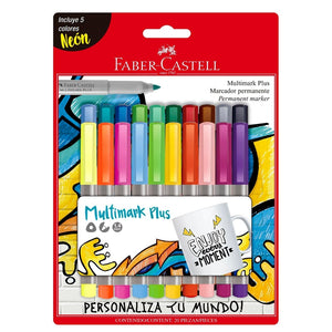 Marcador x 20 Faber Castell Multimark Plus