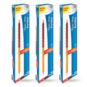 Pack 3x2 Lapiz Duo Grafito-Chequeo Paper Mate Verithin