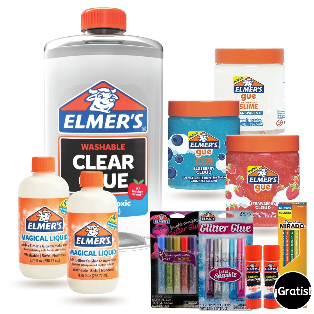 Pack Haz Clear Slime + Elmers Gue Cloud + Regalo