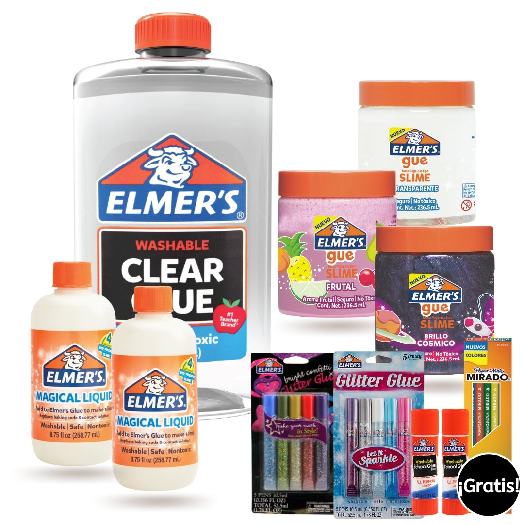 Pack Haz Clear Slime + Elmers Gue Frutal + Regalo