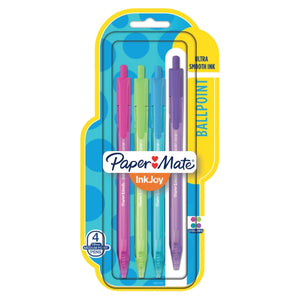 Boligrafo Retractil Inkjoy Paper Mate Surtido Blister X4