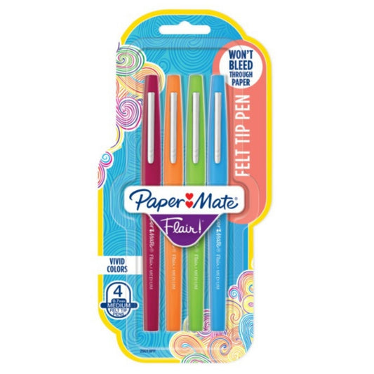 Marcadores Paper Mate Flair x 4 Colores Fashion