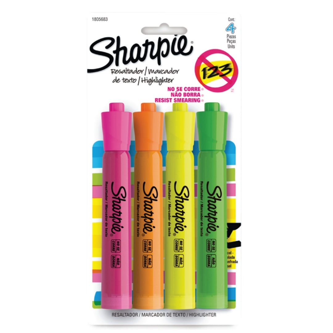 Resaltador Sharpie Tank Surtido Blister X4